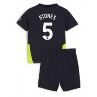 Manchester City John Stones #5 Vonkajší Detský futbalový dres 2024-25 Krátky Rukáv (+ trenírky)